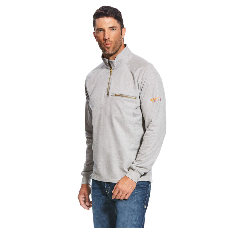 Ariat Sweatshirt Herren - Fr Rev 1/4 Zip Grau ( QAFKP-7635 )